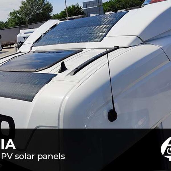 Kravas auto saules paneļi SCANIA MIPV solar panels