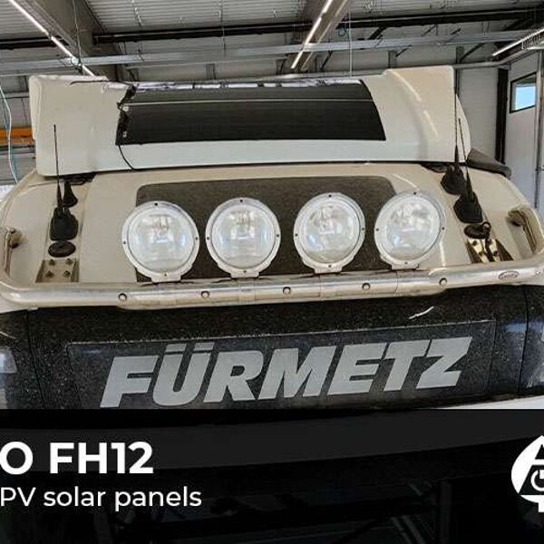 Kravas auto saules paneļi VOLVO FH12 truck MIPV solar panels