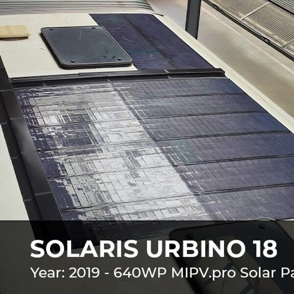 Saules paneļi MIPV autobuss SOLARIS URBINO 18 solar panels