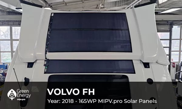 Солнечные панели для грузовика VOLVO FH truck MIPV solar panels