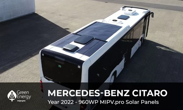 Saules paneļi autobusiem MIPV solar panels