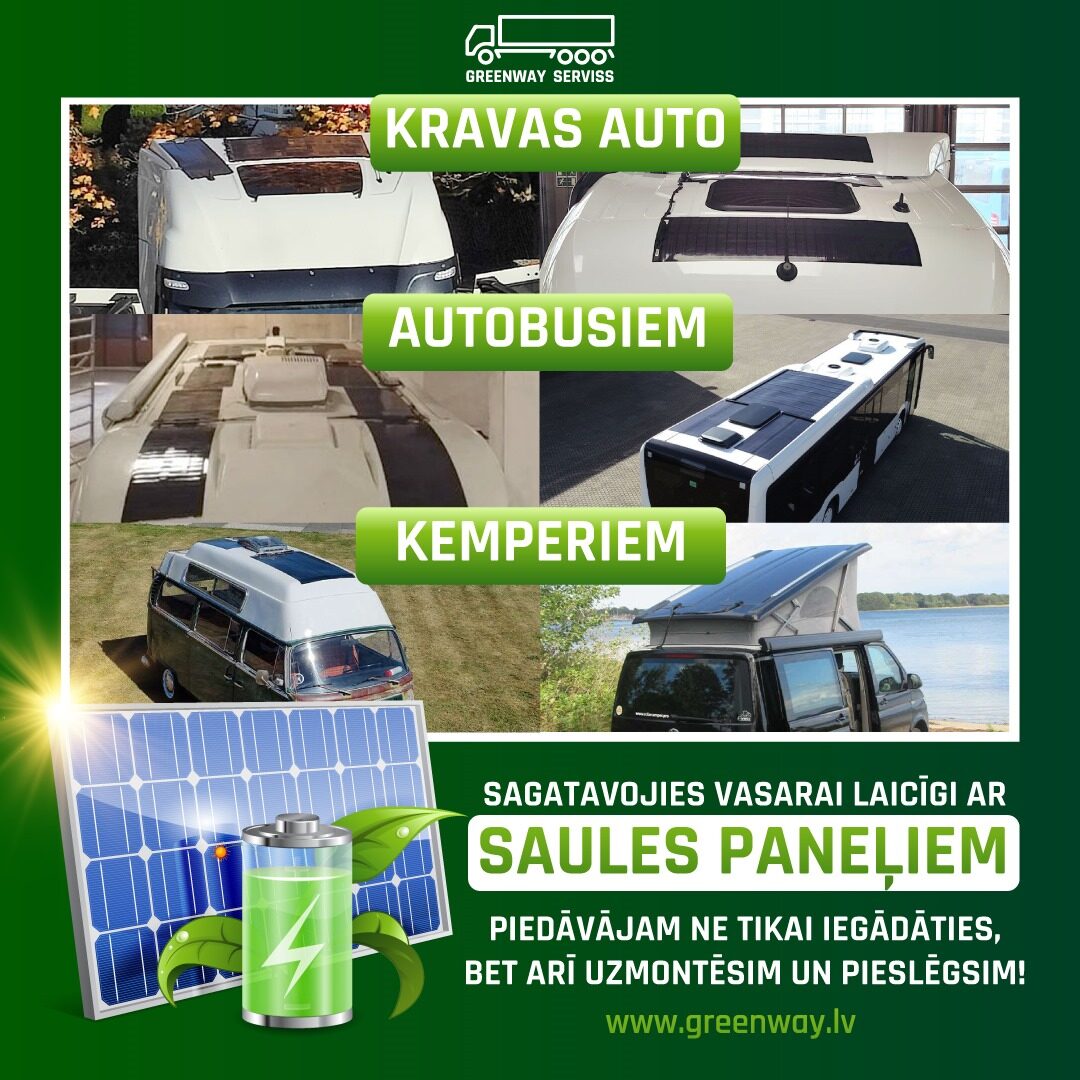 Солнечные панели для грузовиков, кемперов, автобусов